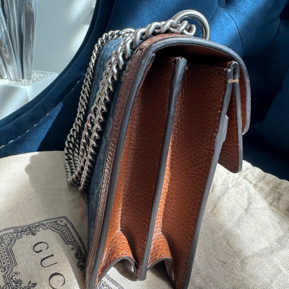 Gucci Denim and Brown Dionysus Bag - Picture 5 of 12
